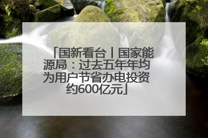国新看台丨国家能源局：过去五年年均为用户节省办电投资约600亿元