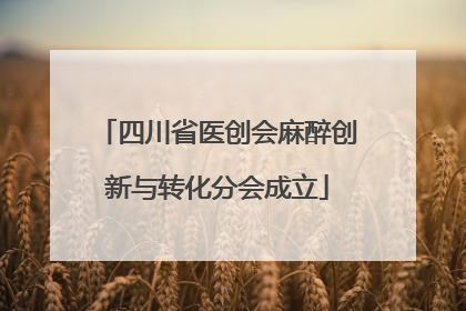 四川省医创会麻醉创新与转化分会成立