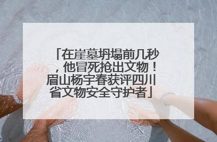 在崖墓坍塌前几秒，他冒死抢出文物！眉山杨宇春获评四川省文物安全守护者