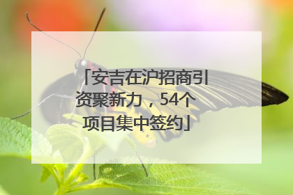 安吉在沪招商引资聚新力，54个项目集中签约