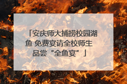 安庆师大捕捞校园湖鱼 免费宴请全校师生品尝“全鱼宴”