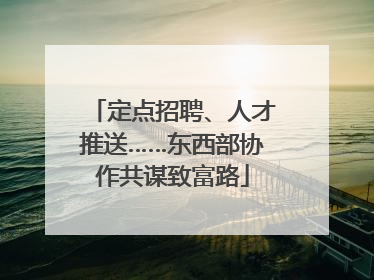 定点招聘、人才推送……东西部协作共谋致富路