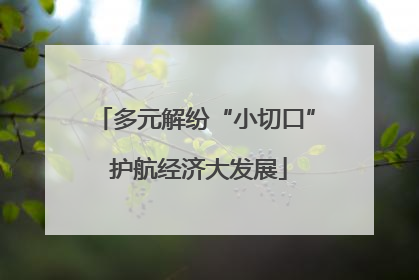 多元解纷“小切口” 护航经济大发展