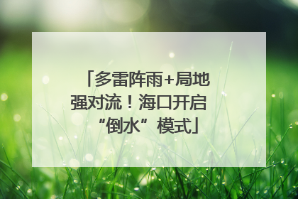 多雷阵雨+局地强对流！海口开启“倒水”模式