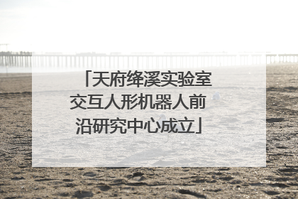 天府绛溪实验室交互人形机器人前沿研究中心成立
