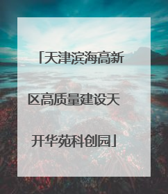 天津滨海高新区高质量建设天开华苑科创园