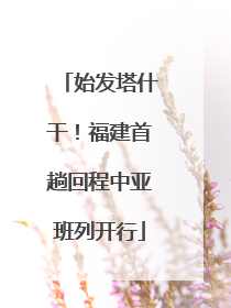 始发塔什干！福建首趟回程中亚班列开行
