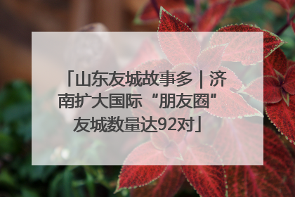 山东友城故事多｜济南扩大国际“朋友圈”友城数量达92对