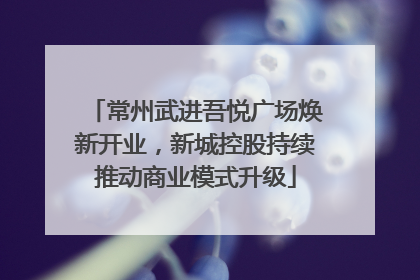 常州武进吾悦广场焕新开业，新城控股持续推动商业模式升级