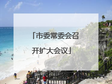 市委常委会召开扩大会议