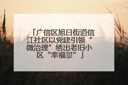 广信区旭日街道信江社区以党建引领“微治理”绣出老旧小区“幸福景”