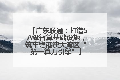 广东联通：打造5A级智算基础设施，筑牢粤港澳大湾区“第一算力引擎”