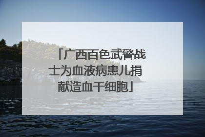广西百色武警战士为血液病患儿捐献造血干细胞