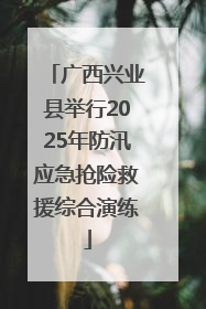 广西兴业县举行2025年防汛应急抢险救援综合演练