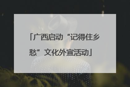 广西启动“记得住乡愁”文化外宣活动