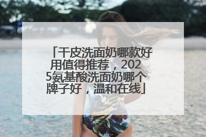 干皮洗面奶哪款好用值得推荐，2025氨基酸洗面奶哪个牌子好，温和在线