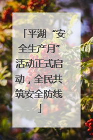 平湖“安全生产月”活动正式启动，全民共筑安全防线