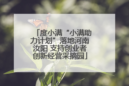 度小满“小满助力计划”落地河南汝阳 支持创业者创新经营采摘园