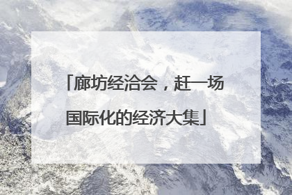 廊坊经洽会，赶一场国际化的经济大集