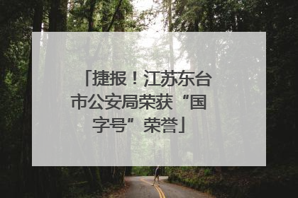 捷报！江苏东台市公安局荣获“国字号”荣誉