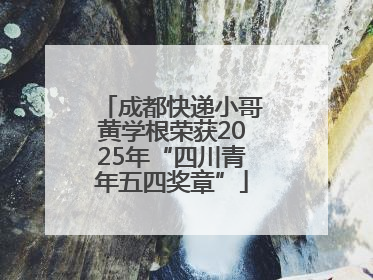 成都快递小哥黄学根荣获2025年“四川青年五四奖章”
