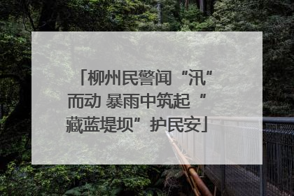 柳州民警闻“汛”而动 暴雨中筑起“藏蓝堤坝”护民安