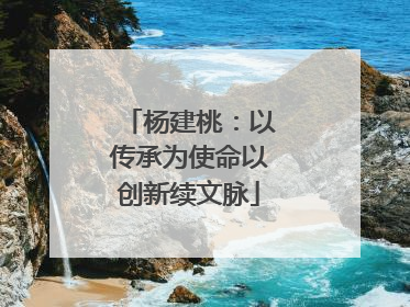 杨建桃：以传承为使命以创新续文脉