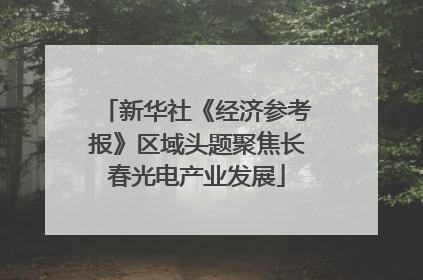 新华社《经济参考报》区域头题聚焦长春光电产业发展