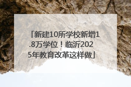 新建10所学校新增1.8万学位！临沂2025年教育改革这样做