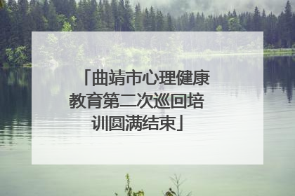 曲靖市心理健康教育第二次巡回培训圆满结束