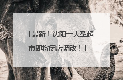 最新！沈阳一大型超市即将闭店调改！