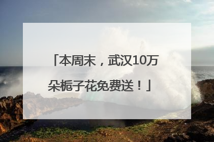 本周末，武汉10万朵栀子花免费送！