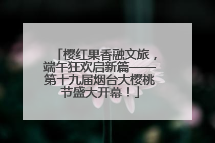 樱红果香融文旅，端午狂欢启新篇——第十九届烟台大樱桃节盛大开幕！