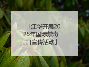 江华开展2025年国际禁毒日宣传活动