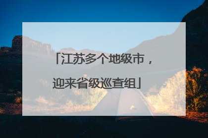 江苏多个地级市，迎来省级巡查组