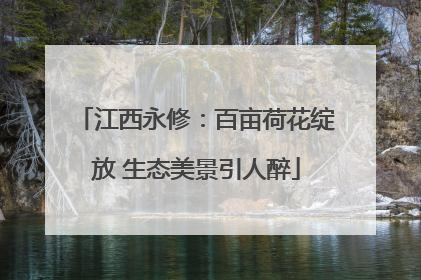 江西永修：百亩荷花绽放 生态美景引人醉