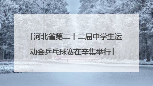 河北省第二十二届中学生运动会乒乓球赛在辛集举行