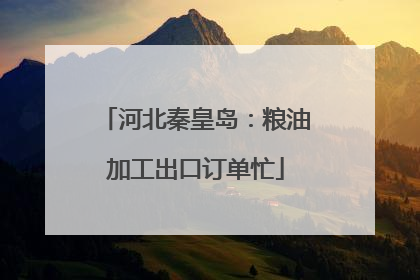 河北秦皇岛：粮油加工出口订单忙