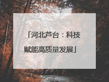 河北芦台：科技赋能高质量发展