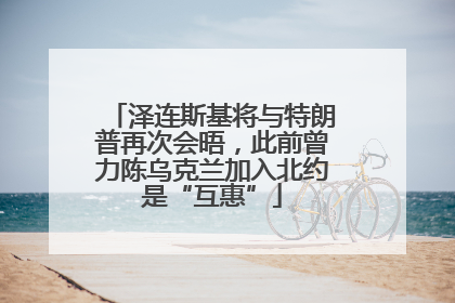 泽连斯基将与特朗普再次会晤，此前曾力陈乌克兰加入北约是“互惠”