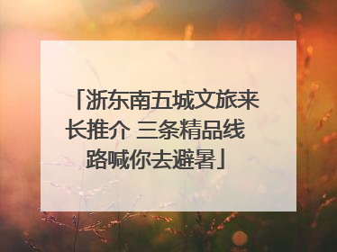 浙东南五城文旅来长推介 三条精品线路喊你去避暑