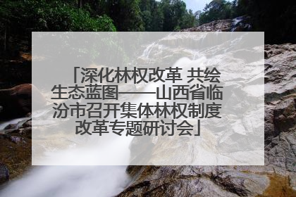 深化林权改革 共绘生态蓝图——山西省临汾市召开集体林权制度改革专题研讨会
