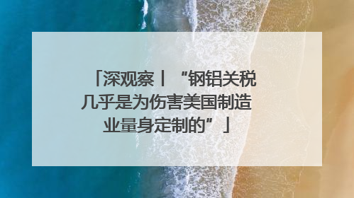 深观察丨“钢铝关税几乎是为伤害美国制造业量身定制的”