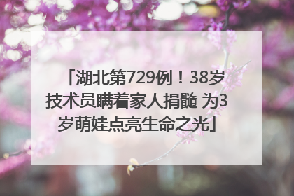 湖北第729例！38岁技术员瞒着家人捐髓 为3岁萌娃点亮生命之光