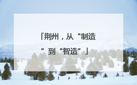 荆州，从“制造”到“智造”