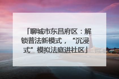 聊城市东昌府区：解锁普法新模式，“沉浸式”模拟法庭进社区