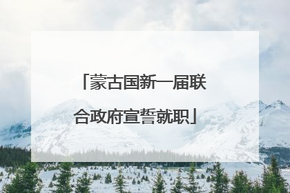蒙古国新一届联合政府宣誓就职