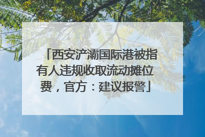 西安浐灞国际港被指有人违规收取流动摊位费，官方：建议报警