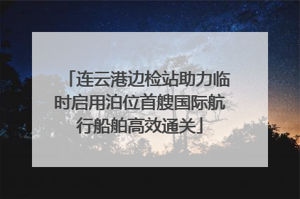 连云港边检站助力临时启用泊位首艘国际航行船舶高效通关