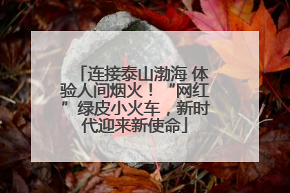 连接泰山渤海 体验人间烟火！“网红”绿皮小火车，新时代迎来新使命